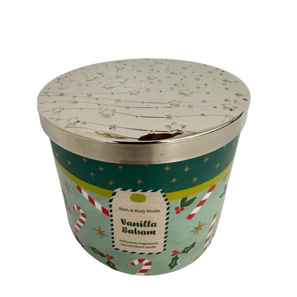 Bath & Body Works Vanilla Balsam Large 3-Wick Candle 14.5 Oz NEW - Picture 3 of 6